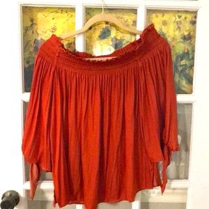 Burnt orange top by LOFT